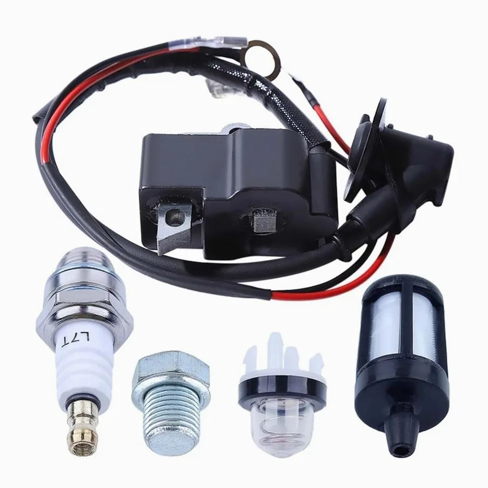 Kit de bujías de Bobina de Encendido Compatible con Stihl TS420 TS410, cebador de Motosierra, Piezas del Filtro de Combustible 42384001301 42384001307 42381301A
