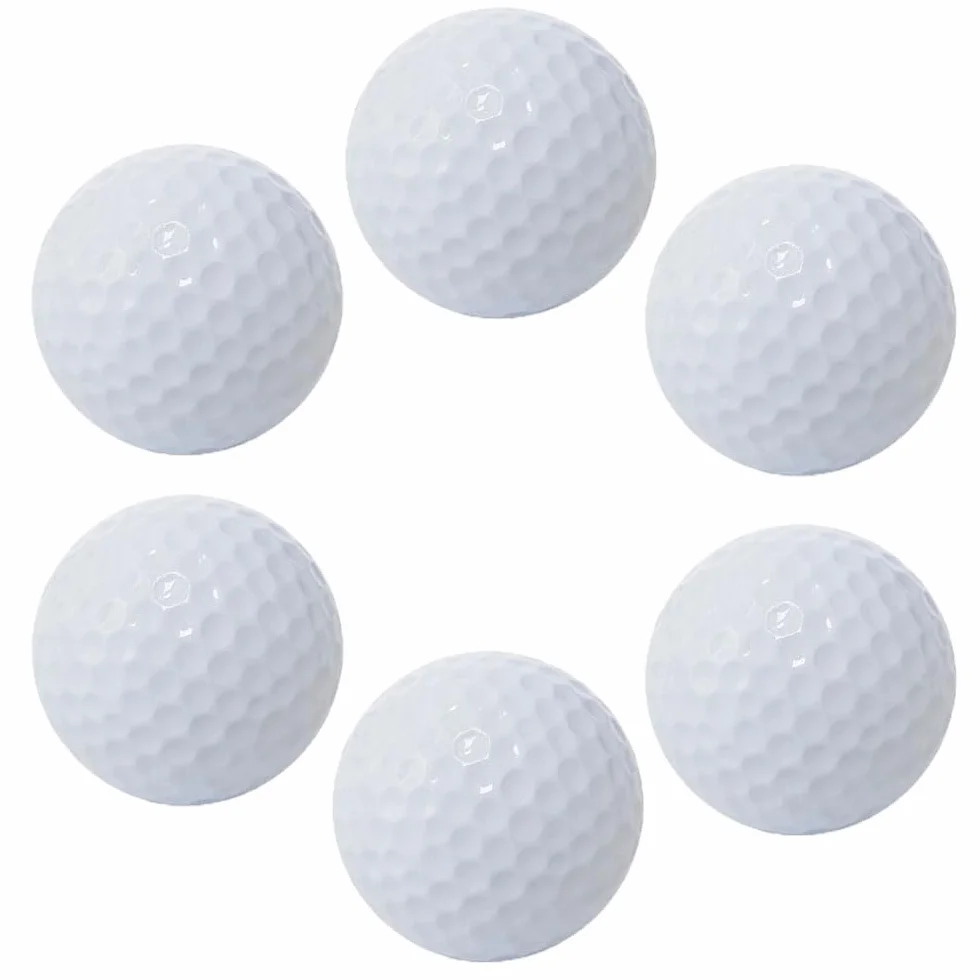 Juego de 6 pelotas de golf de 42 mm, blandas para entrenamiento en interiores o exteriores, color blanco