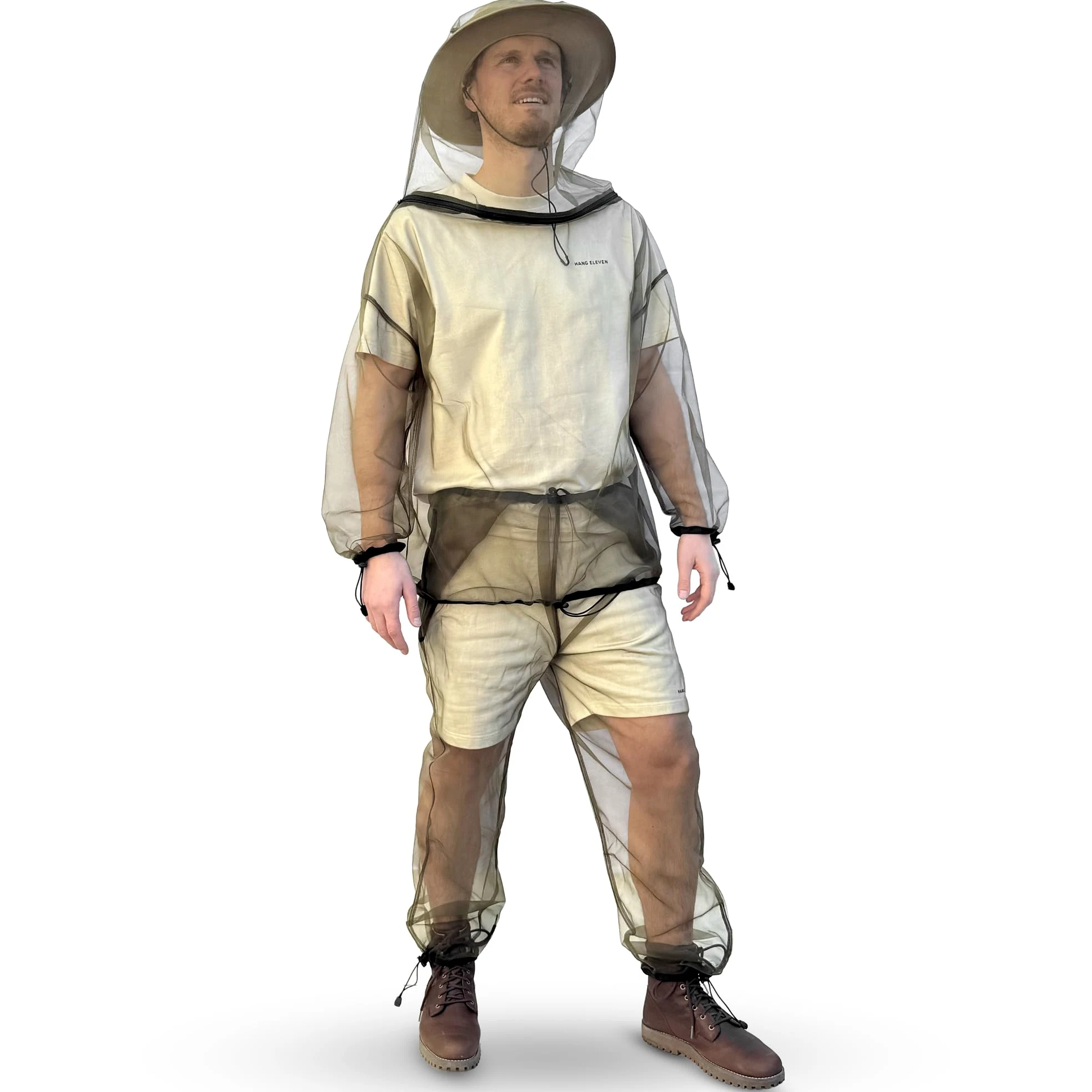 Universal Backpackers Traje Mosquitero para Protección contra Insectos - Chaqueta & Pantalones de Malla