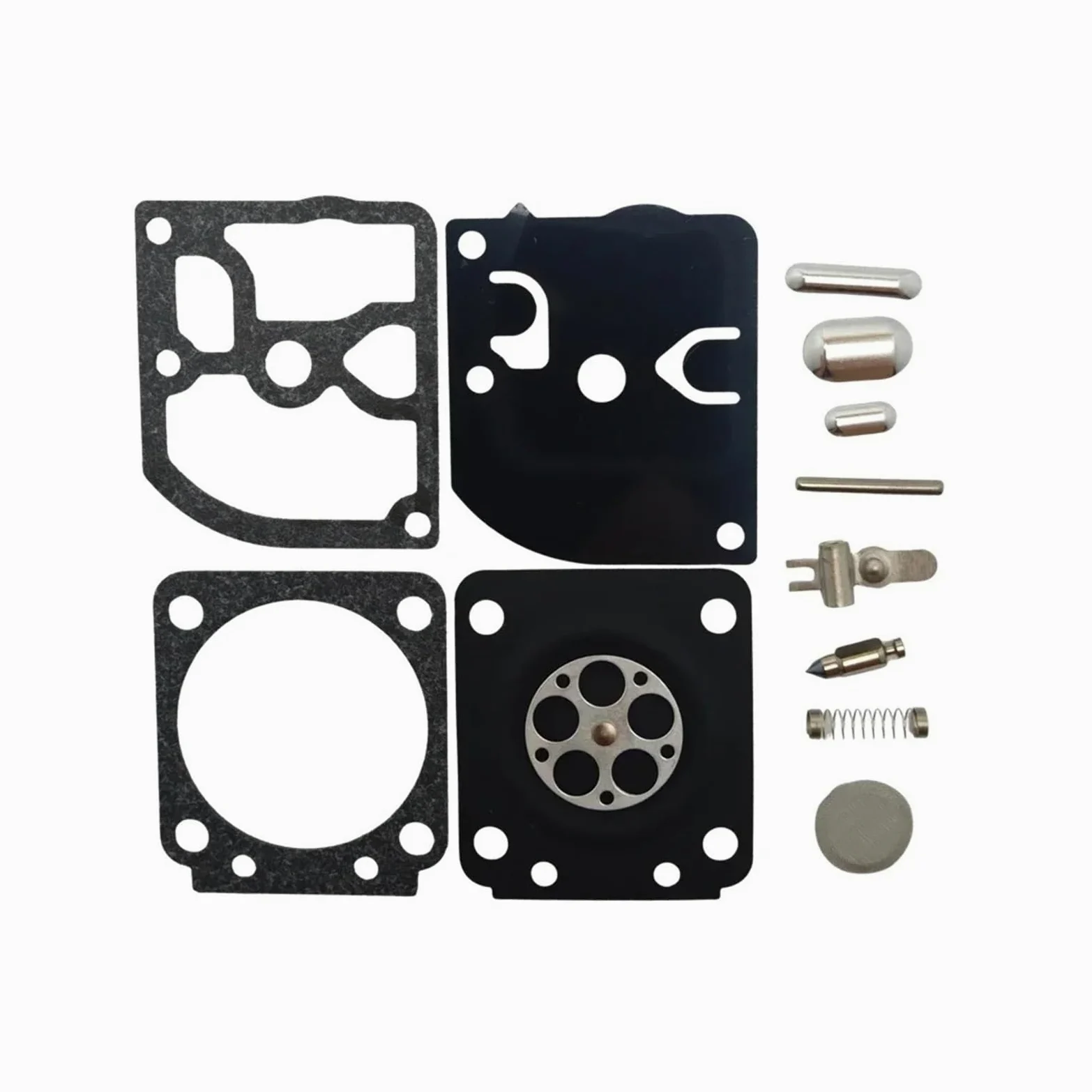 Kit de reconstrucción de reparación de carburador apto for Hus 445 445E 450 450E línea de filtro de combustible y aire motosierra reemplazar pieza de repuesto