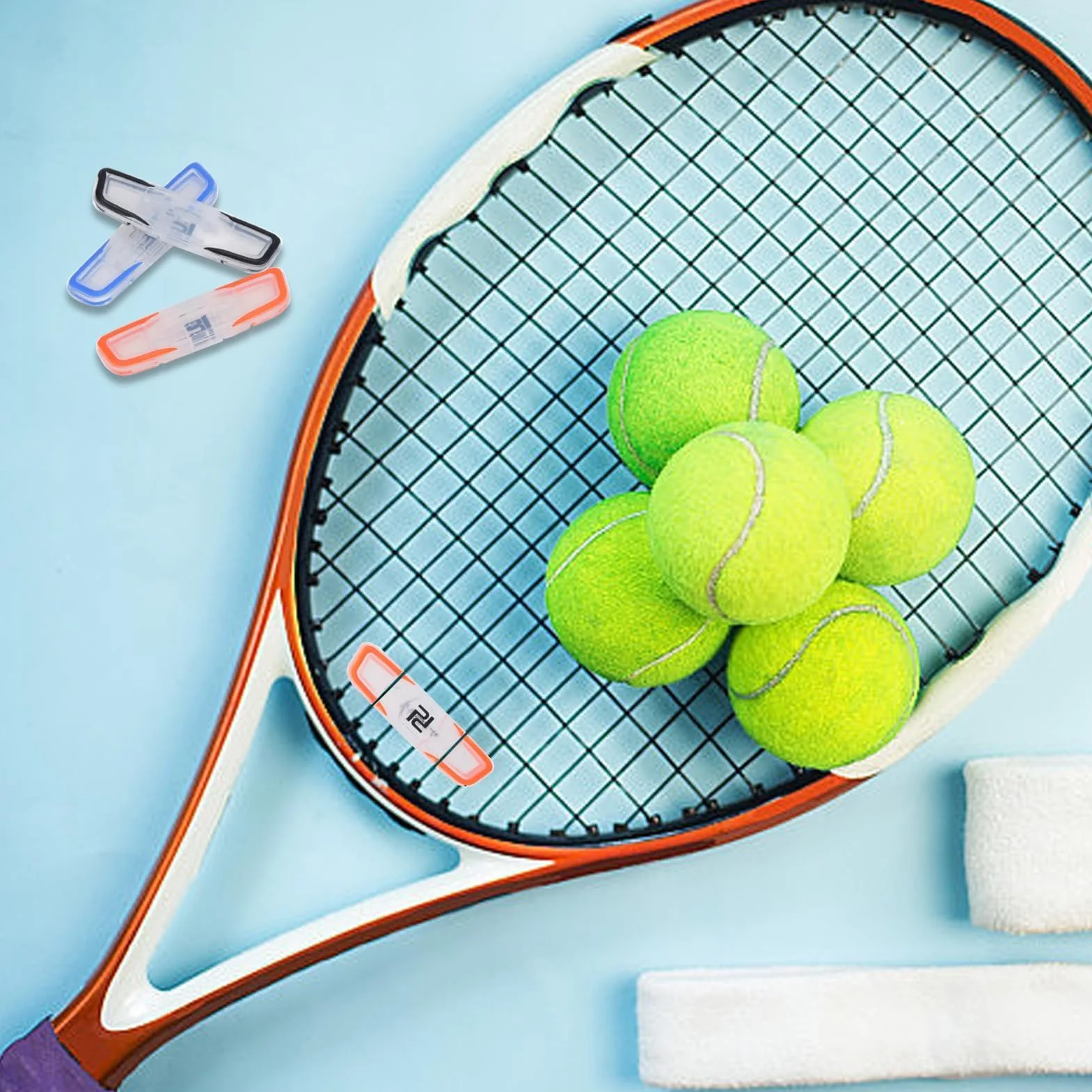 Amortiguador de Raqueta de Tenis de Silicio, 3 Piezas 65x17x8mm Amortiguadores de Vibración