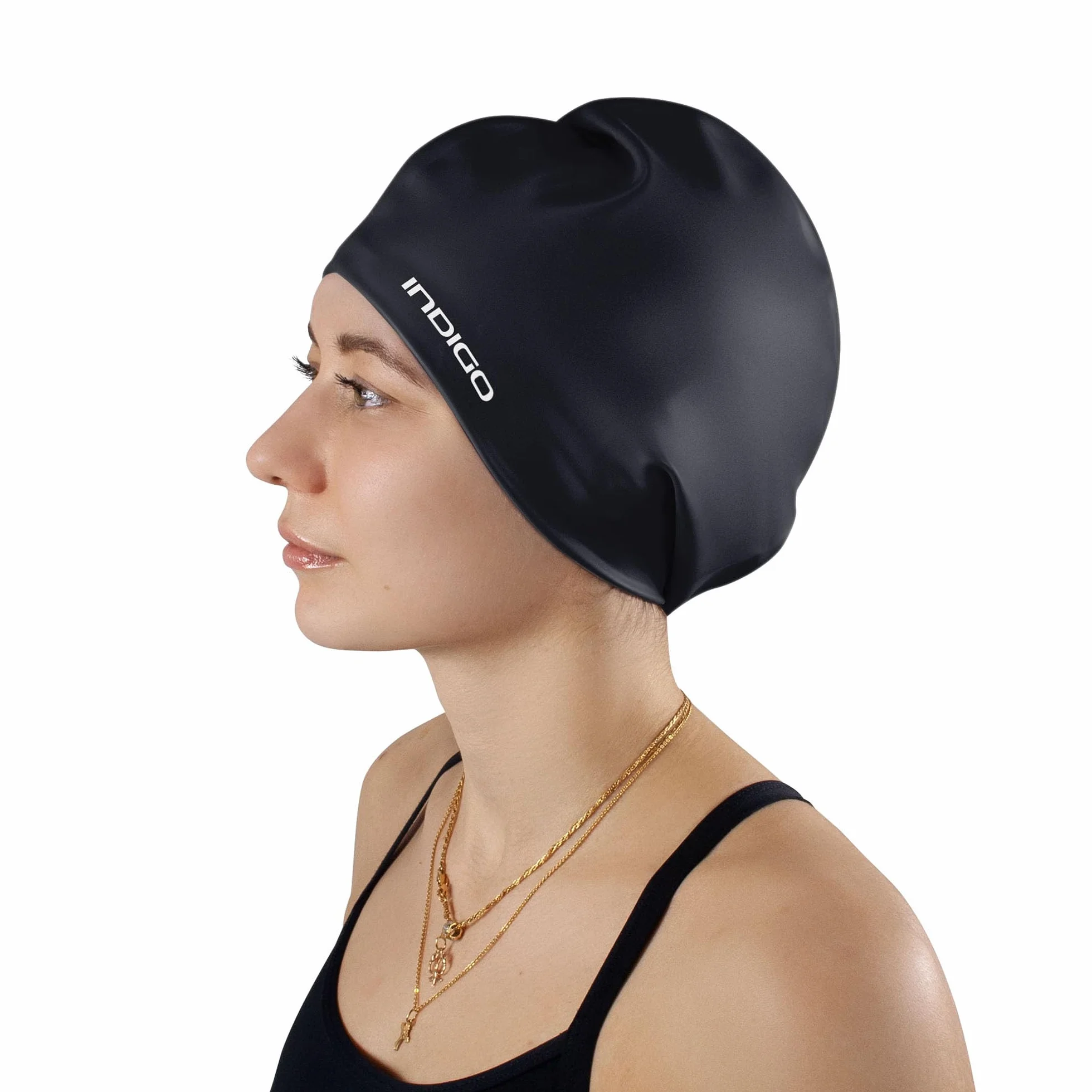 DRUNA Gorro de Natación Silicona Extra Grande Impermeable para Cabellos Largos