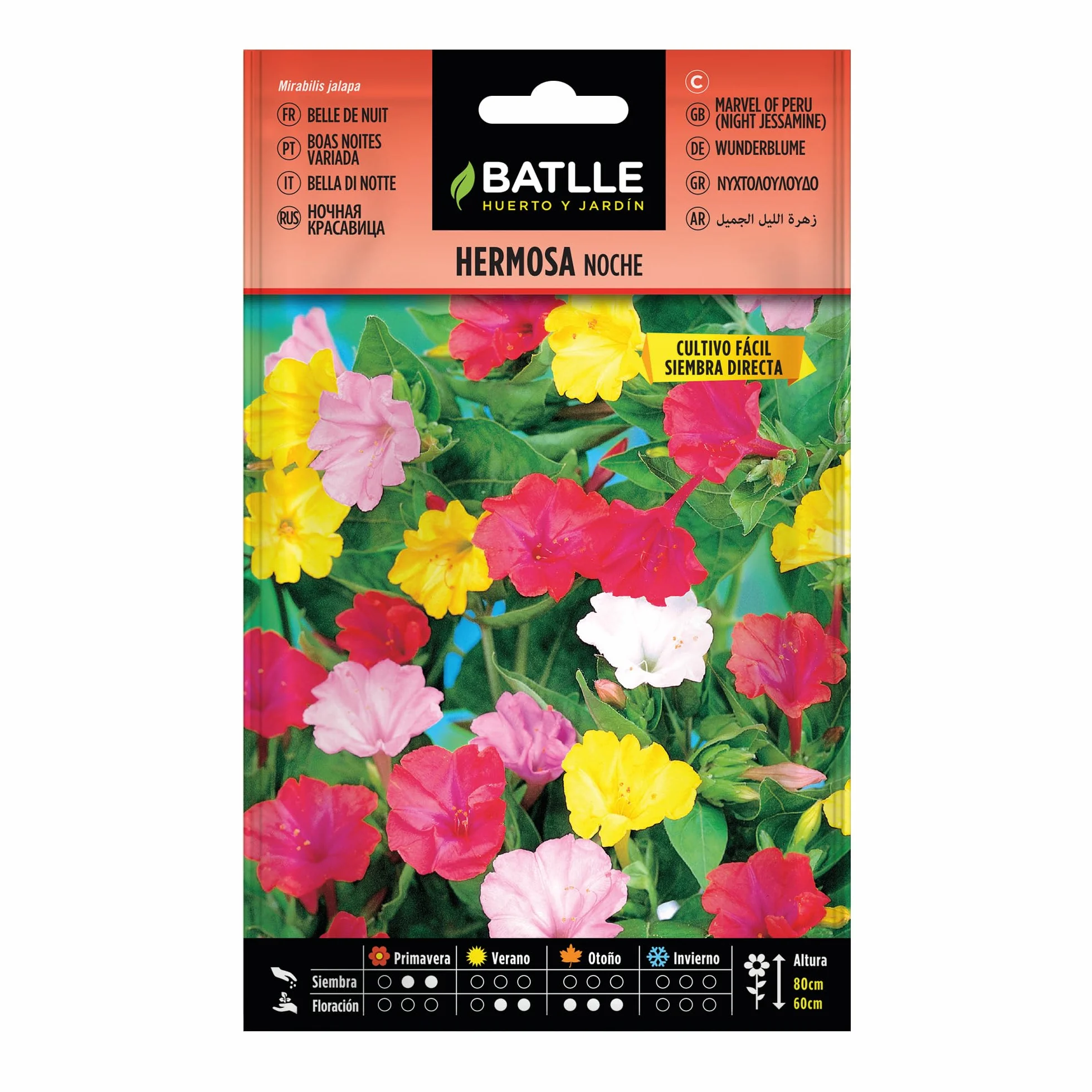BATLLE Hermosa de Noche Variada 10 g – Semillas de Flor Perfumada de Apertura Nocturna – Ideal para Borduras, Arriates y Canastillas