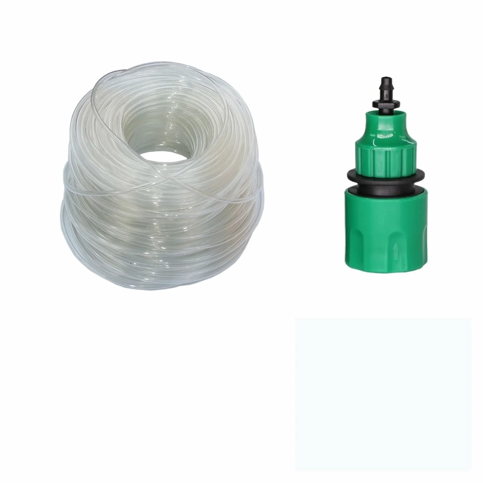 KKXXYQFC Manguera de agua para jardín de 10/20/25/40 metros, 4/7mm, con conector rápido, tubo de riego por nebulización por microgoteo, PVC 1/4; Nuevo ampliamente utilizado (transparente, 50 m (164,04