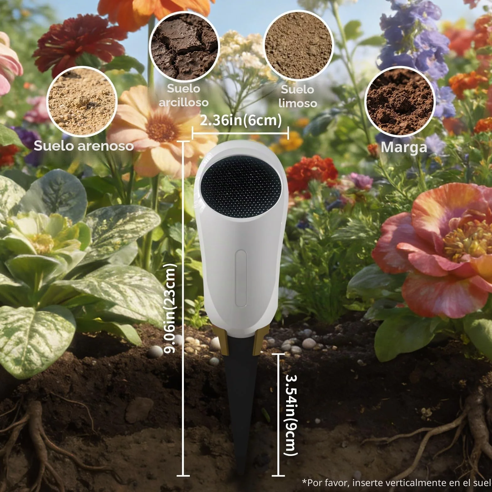 Netro Whisperer Sensor inteligente de planta de 2ª generación, basado en aplicaciones, conectado a WiFi, funciona con energía solar para uso en exteriores