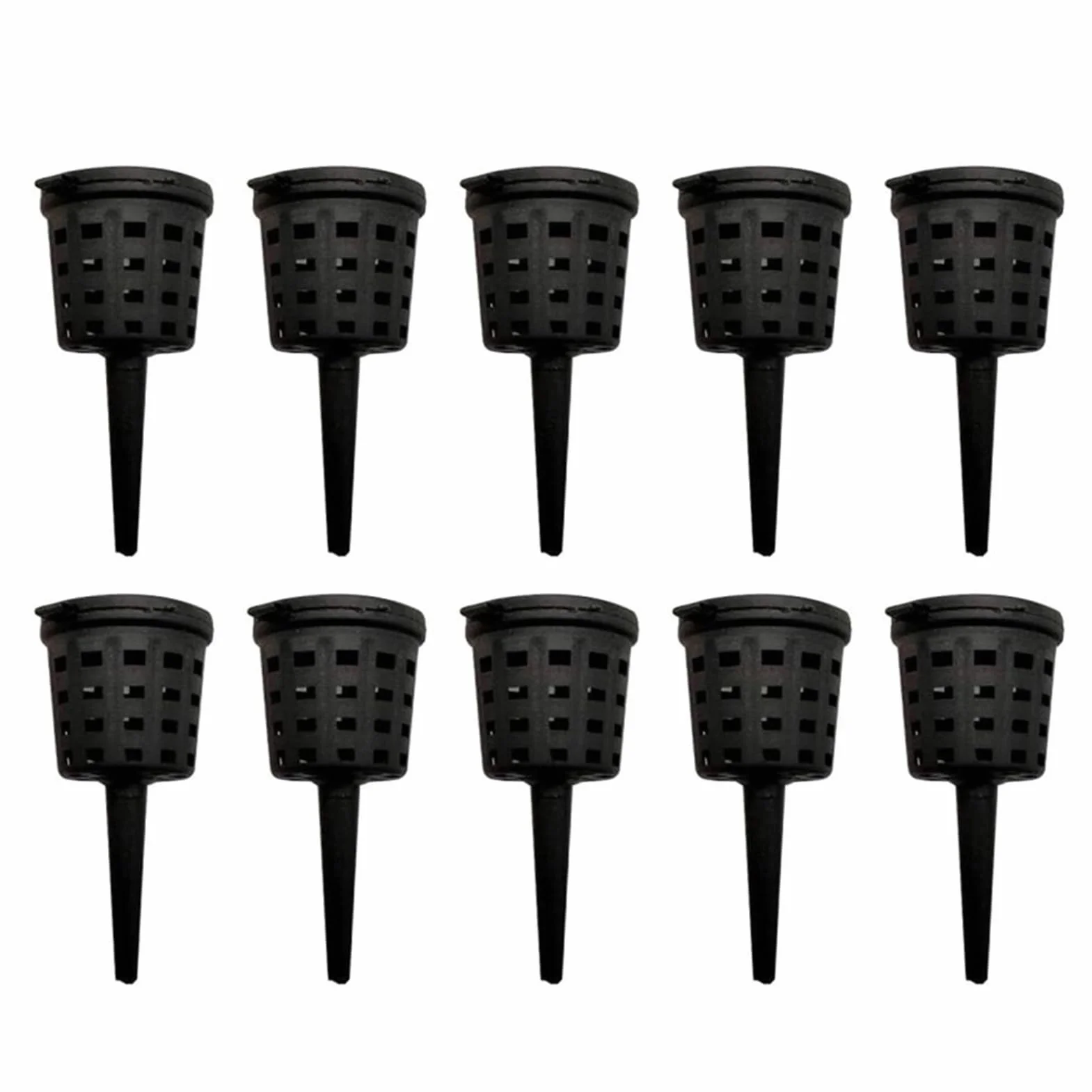 Cestas de abono para plantas con tapa | 10 unidades portátil lenta con tapa | Cesta fertilizante bonsái, para jardinería, casa, patio, jardín, patio, flores, albahaca