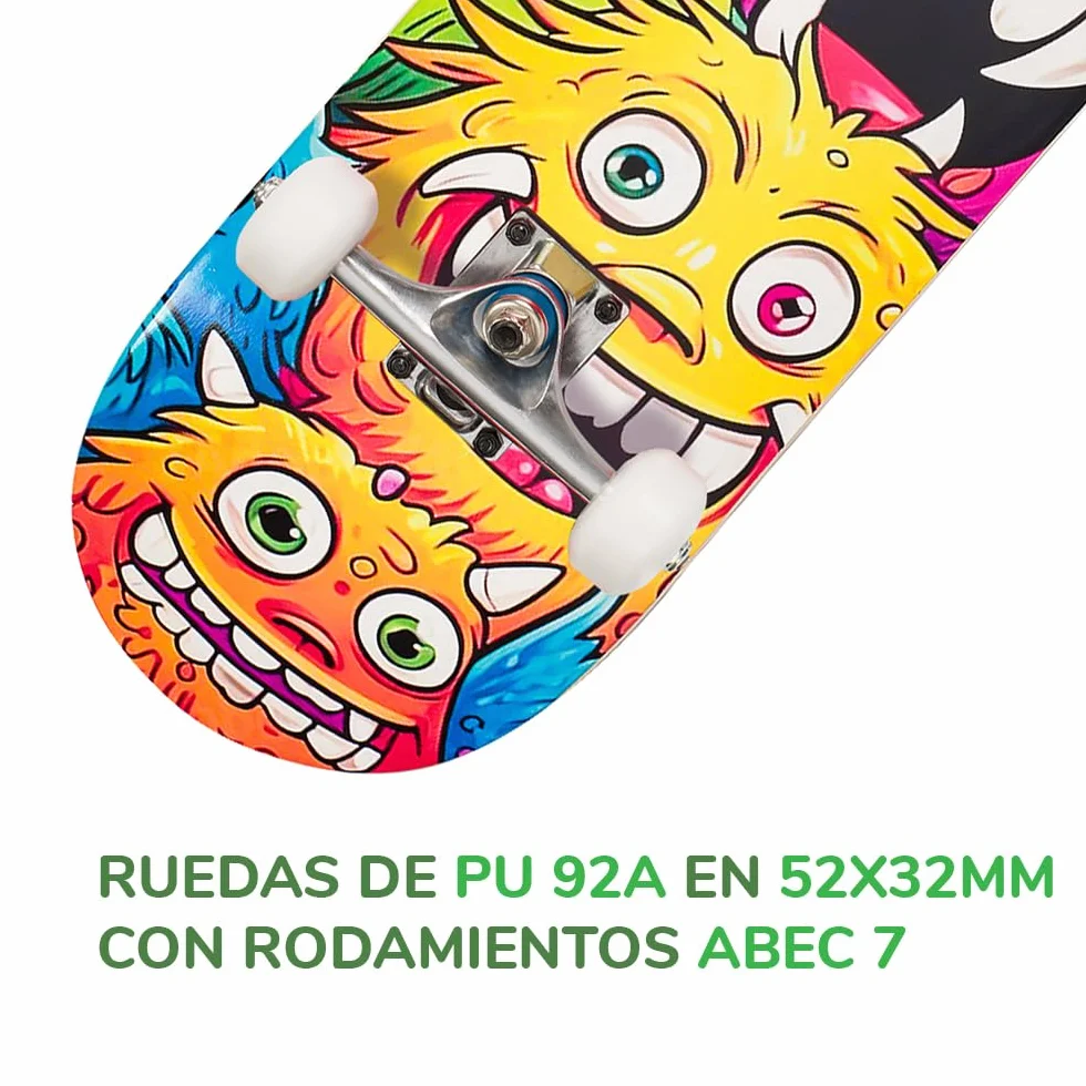 Sawyer Bikes Monopatín Skateboard 78cm x 20cm Niños Adolescentes