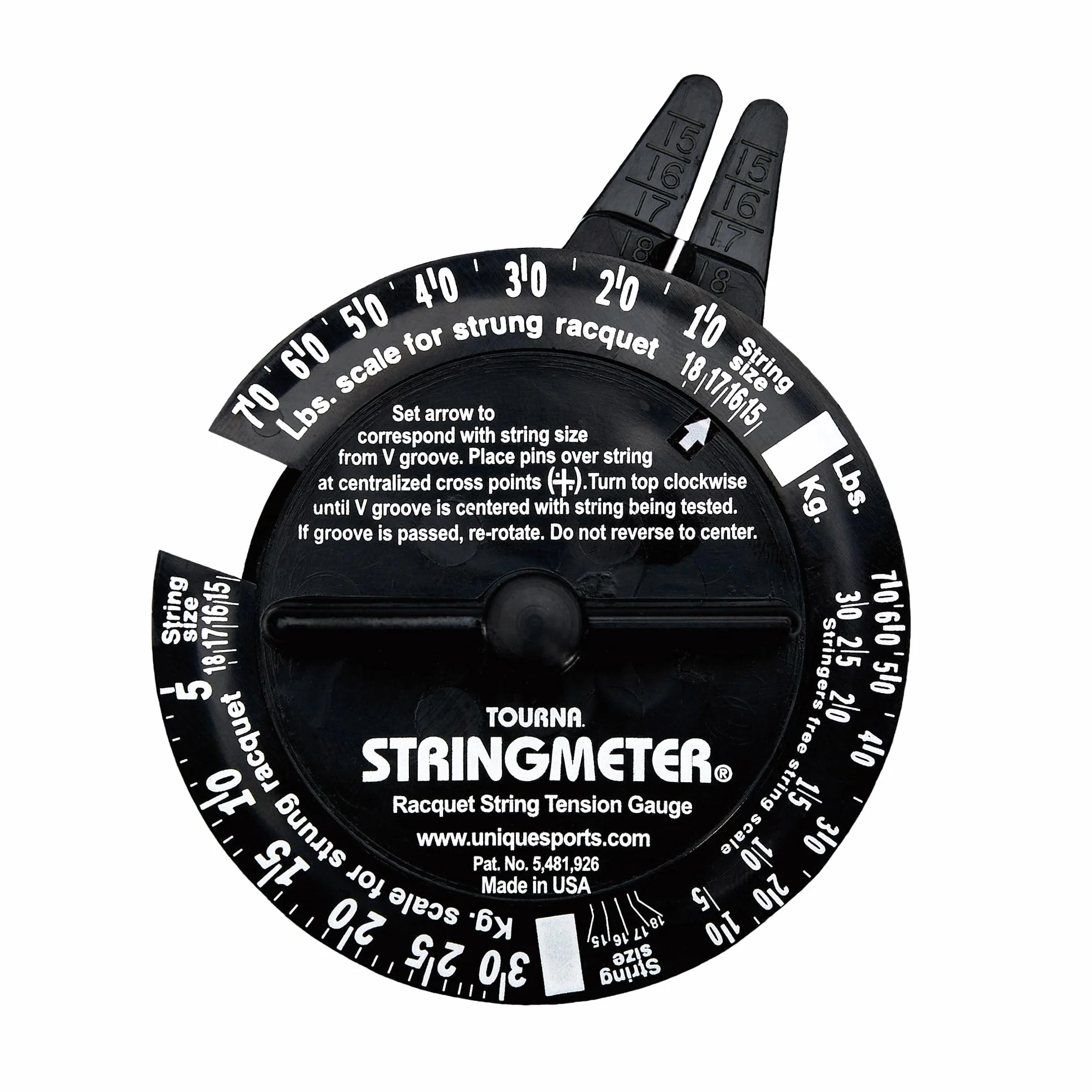 Tourna Racquet String Tension Meter Tennis Racquetball Squash