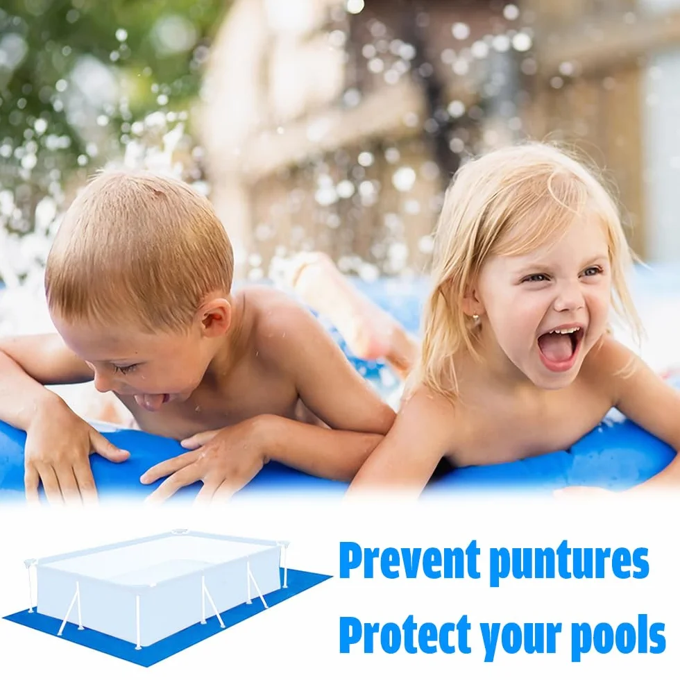 Paño para el Suelo de la Piscina, Alfombrilla Rectangular para Piscina, Alfombra Piscina, Duradera, Resistente al Agua, 295x206cm