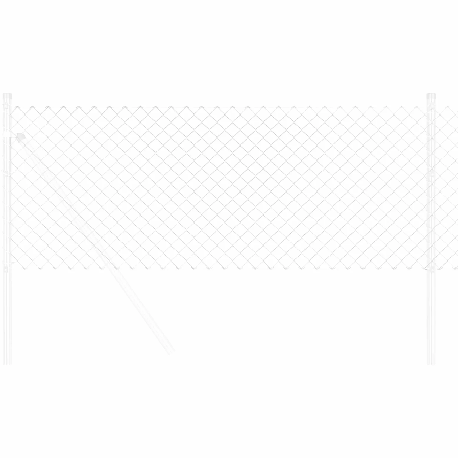Valla de cadena plateada de acero galvanizado, 10 x 0,8 m, para jardín, exterior, resistente a la intemperie, resistente a la corrosión, resistente a los rayos UV, para jardín y terraza