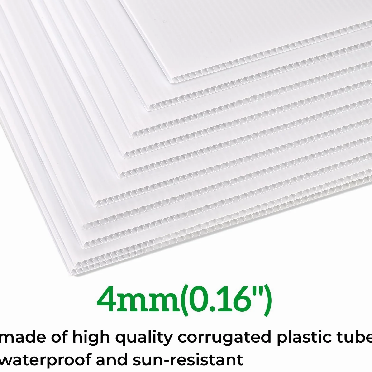 Goaste Paquete de 10 letreros en blanco para patio con estacas de metal en H, letreros de venta de garaje de bienes raíces de doble cara, letreros de plástico corrugado para cumpleaños, boda, campaña,