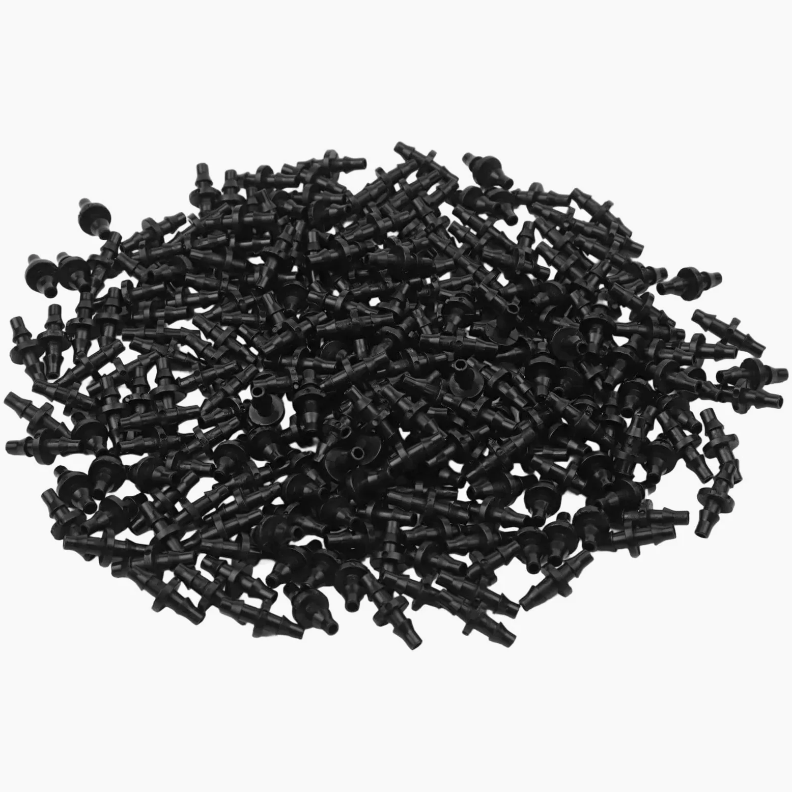250 conectores de púas de riego por goteo, accesorios de junta recta de 4/7 pulgadas, para riego automático para sistema, adaptadores de manguera de plástico de alta resistencia, para