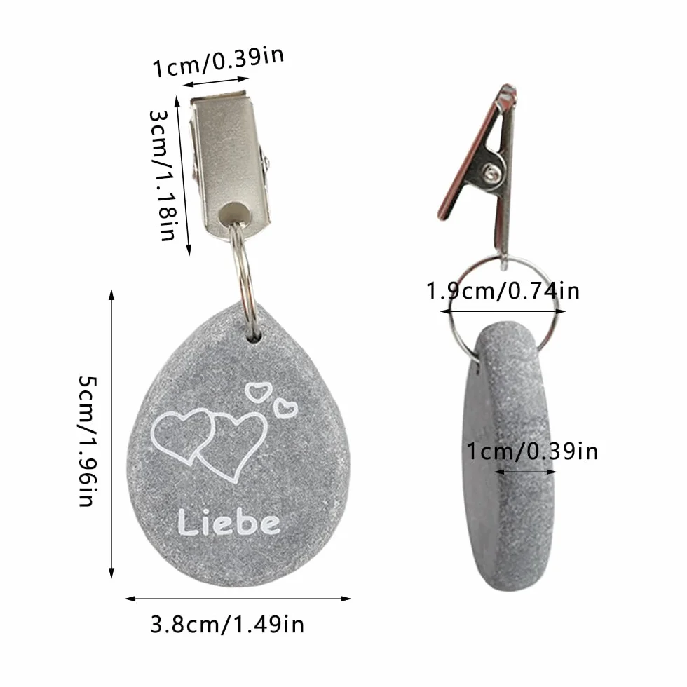 8 Piezas Pesas para Mantel Exterior, Peso del Mantel de Mármol con Clip, Pesas para Mantel con Clip de Metal, Sujeta Mantel Contrapesos para Casa, Camping, Bodas y picnics al Aire Libre(Gris)