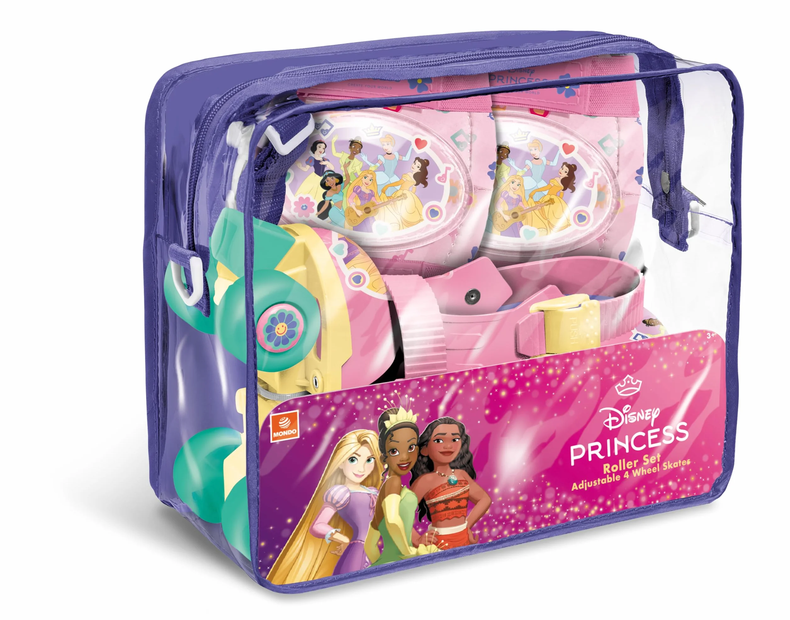 Mondo Toys Patines de Ruedas Ajustables Disney Princess Princesas Talla 22-29 Juego Completo