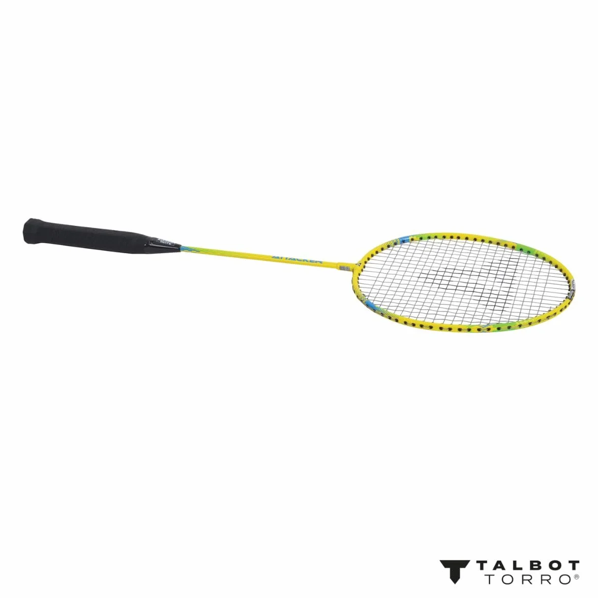 Talbot Torro Raqueta de Bádminton Attacker Acero Endurecido Cabeza Clásica Amarillo/Azul