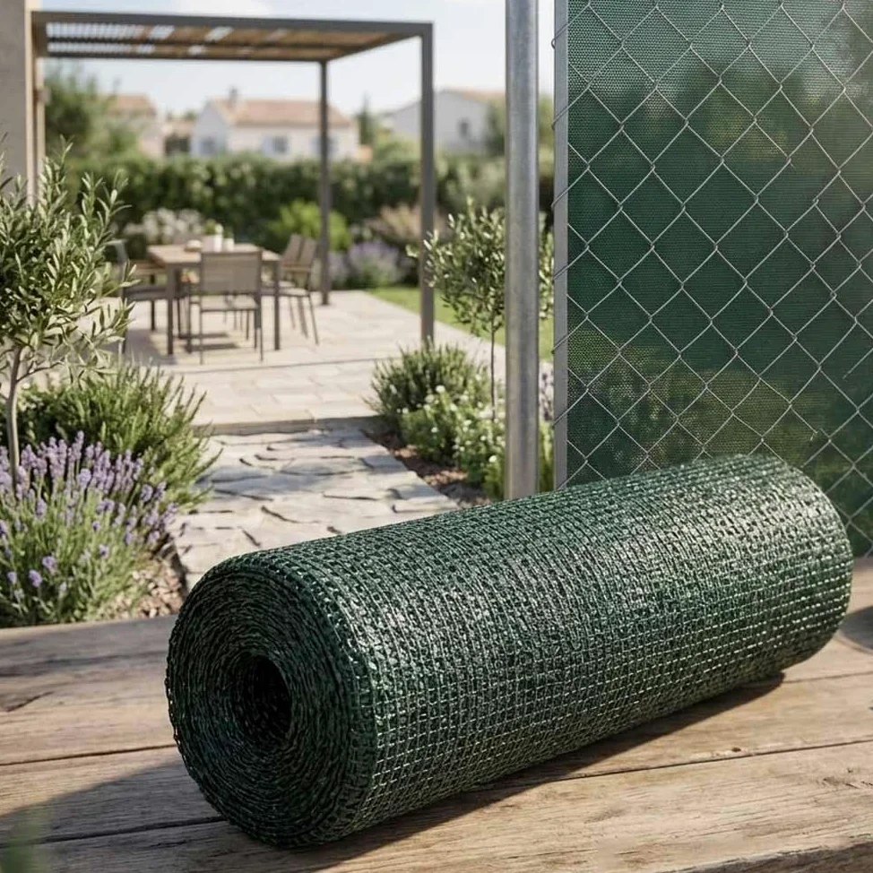 Suinga Malla de Sombreo Ocultacion 1 x 50 Metros Verde Oscuro | Ocultacion 100% para Terrazas, Jardines y Parcelas | Privacidad Total y Proteccion Solar Exterior