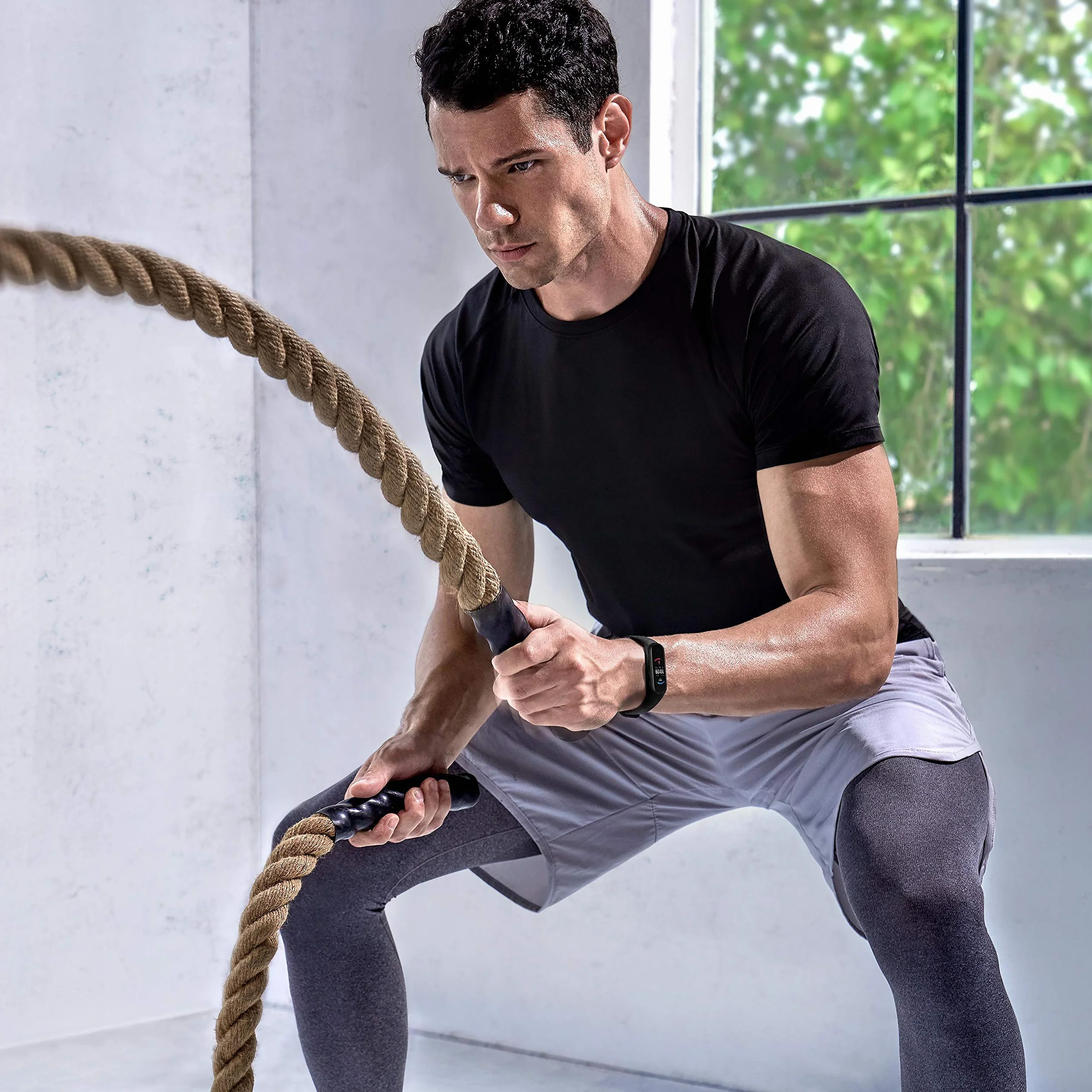 Amazfit Band 5 Smartwatch Fitness Tracker Oxigeno en Sangre Ritmo cardiaco Monitoreo del sueño Alexa Negro