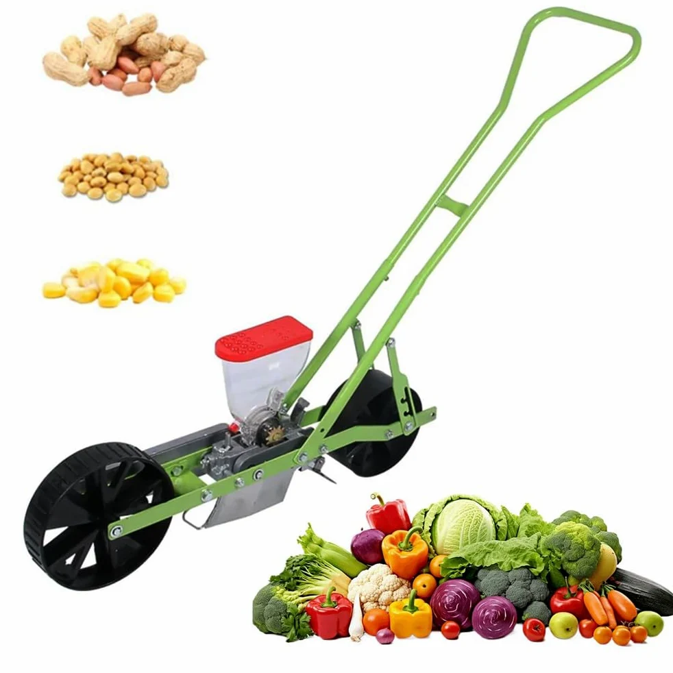 Sembradora de Empuje Manual de jardín de precisión, sembradora de Verduras de Varias Filas de Empuje Manual, Utilizada para Plantar Guisantes, Soja, Trigo, mijo, Sorgo, arroz