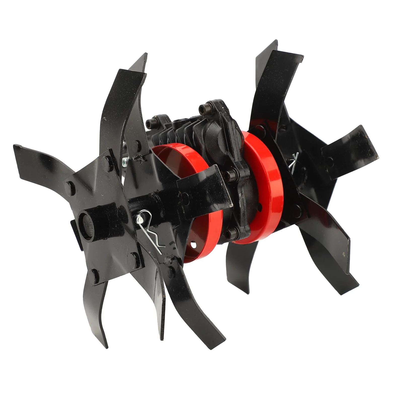 Rueda aflojadora para cortacésped, rueda aflojadora universal para desbrozadoras con 9 dientes y eje de 26 mm, cabezal multifuncional de metal para aflojar el suelo, ideal para