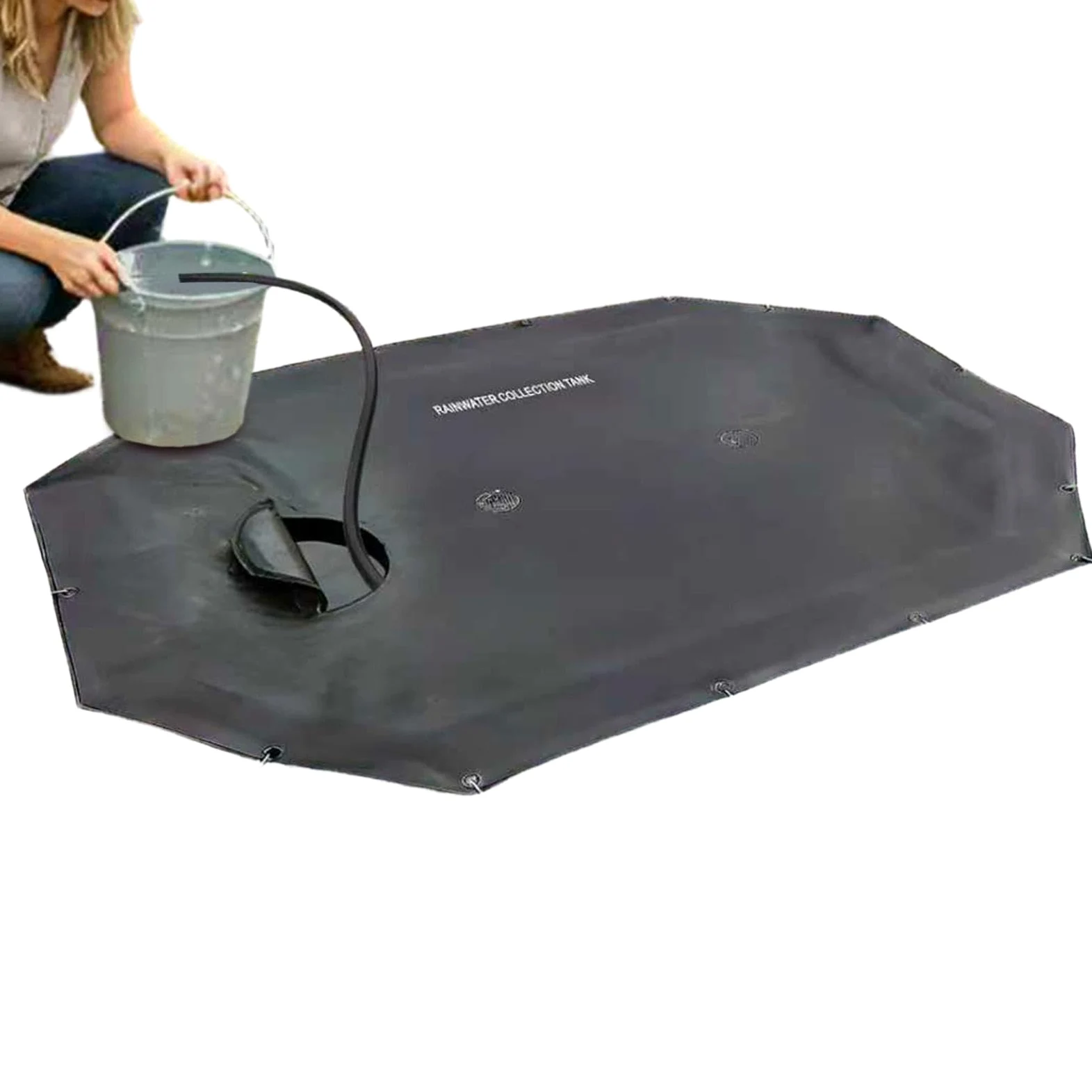 de Recogida de Lluvia Almacenamiento Subterráneo de Agua Pluvial | Colector de Elevada Capacidad para Agua Para en Césped del jardín, Terraza, Entrada, Pasarela, Parterre y Riego al Aire