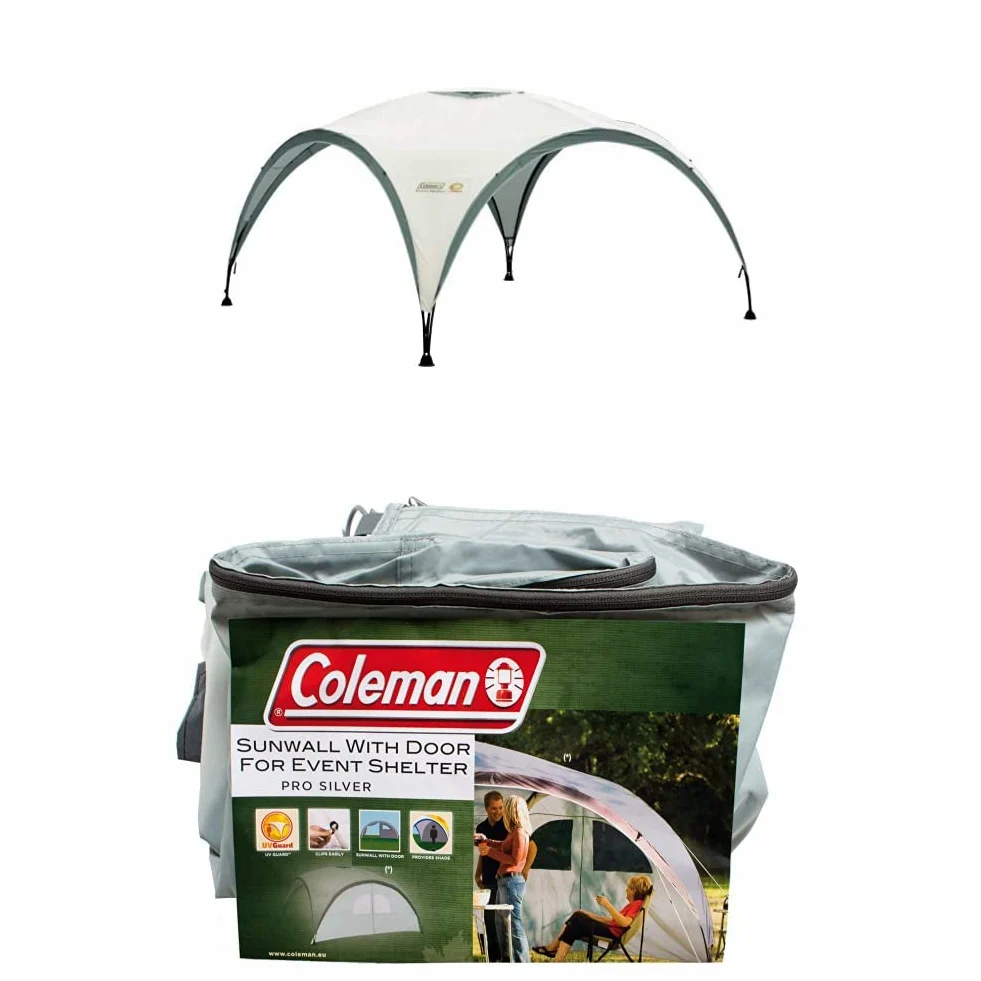 Coleman Carpa Event Shelter XL, Cenador para festivales, jardín y camping + panel lateral con ventanas y puerta
