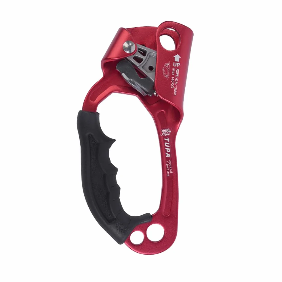 Left Hand Ascender Rope Clamp for 8-12mm Rope Rock Climbing Arborist Rappelling Gear