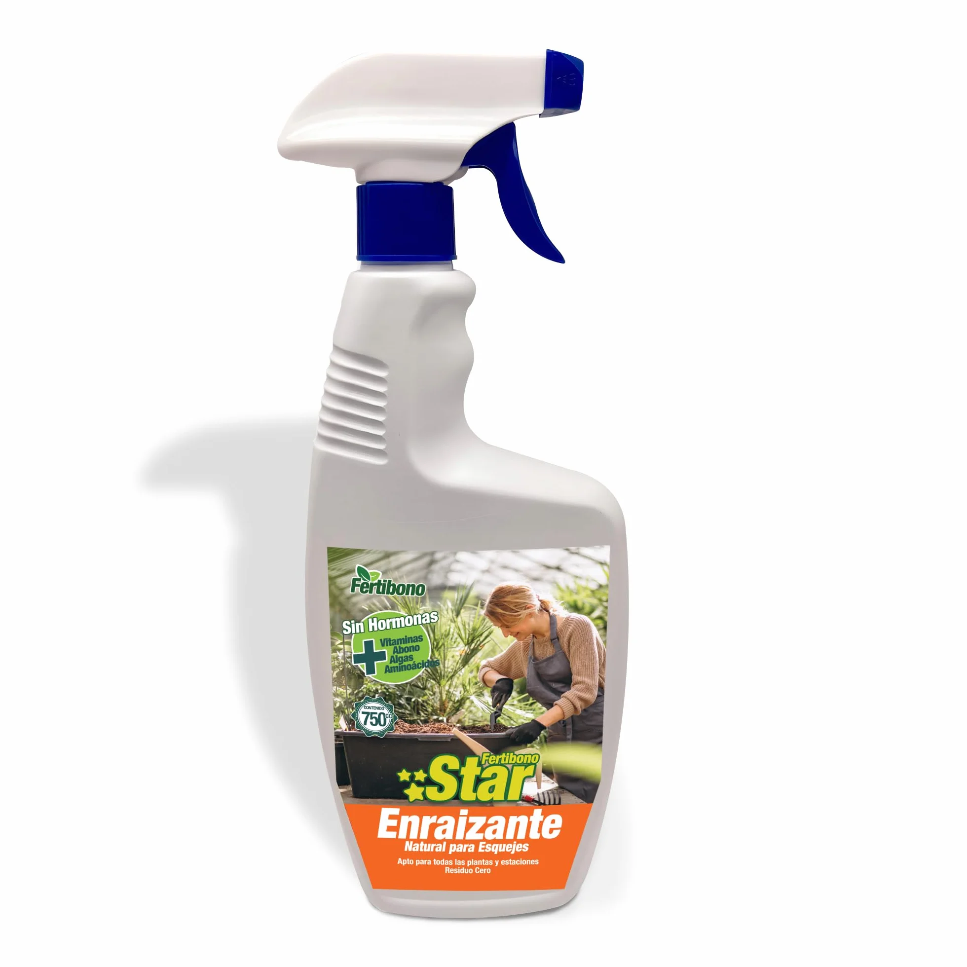 FERTIBONO STAR: Enraizante Orgánico para Plantas y Esquejes, (750ml), Crecimiento Rápido y Fuerte, Enriquecido con Abono, Vitaminas y Algas, Sin Hormonas – Residuo Cero.