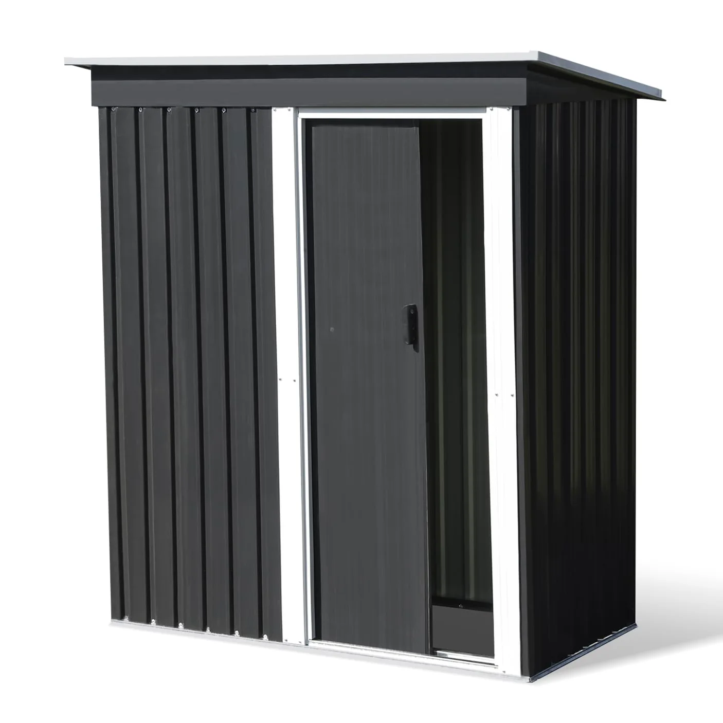 IDMarket - Caseta de jardín (1,3 m²), color gris