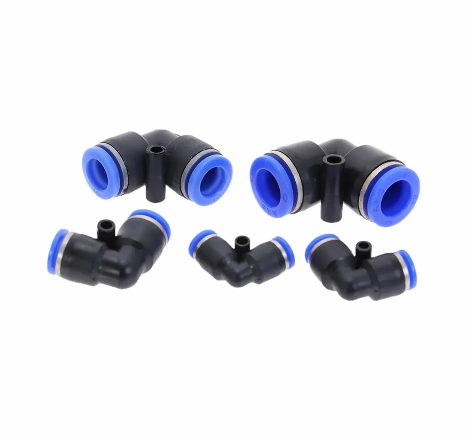 Conectores de tubería PV de 2 vías, Accesorios neumáticos de plástico de 4 mm, 6 mm y 8 mm, Rectos, de inserción rápida, con Bloqueo Deslizante, 50/100 Unidades(16mm(50PCS))