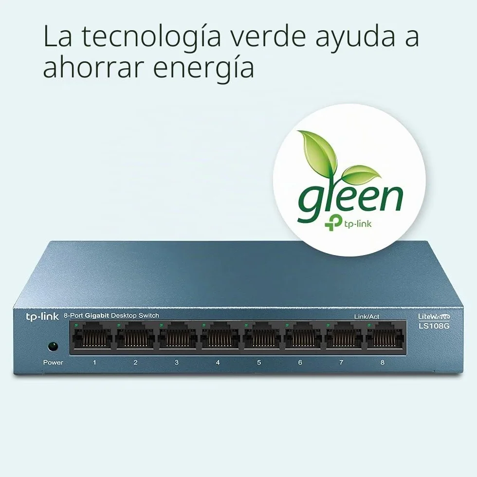 TP-Link LS108G Switch 8 Puertos Gigabit Ethernet con Carcasa Metálica