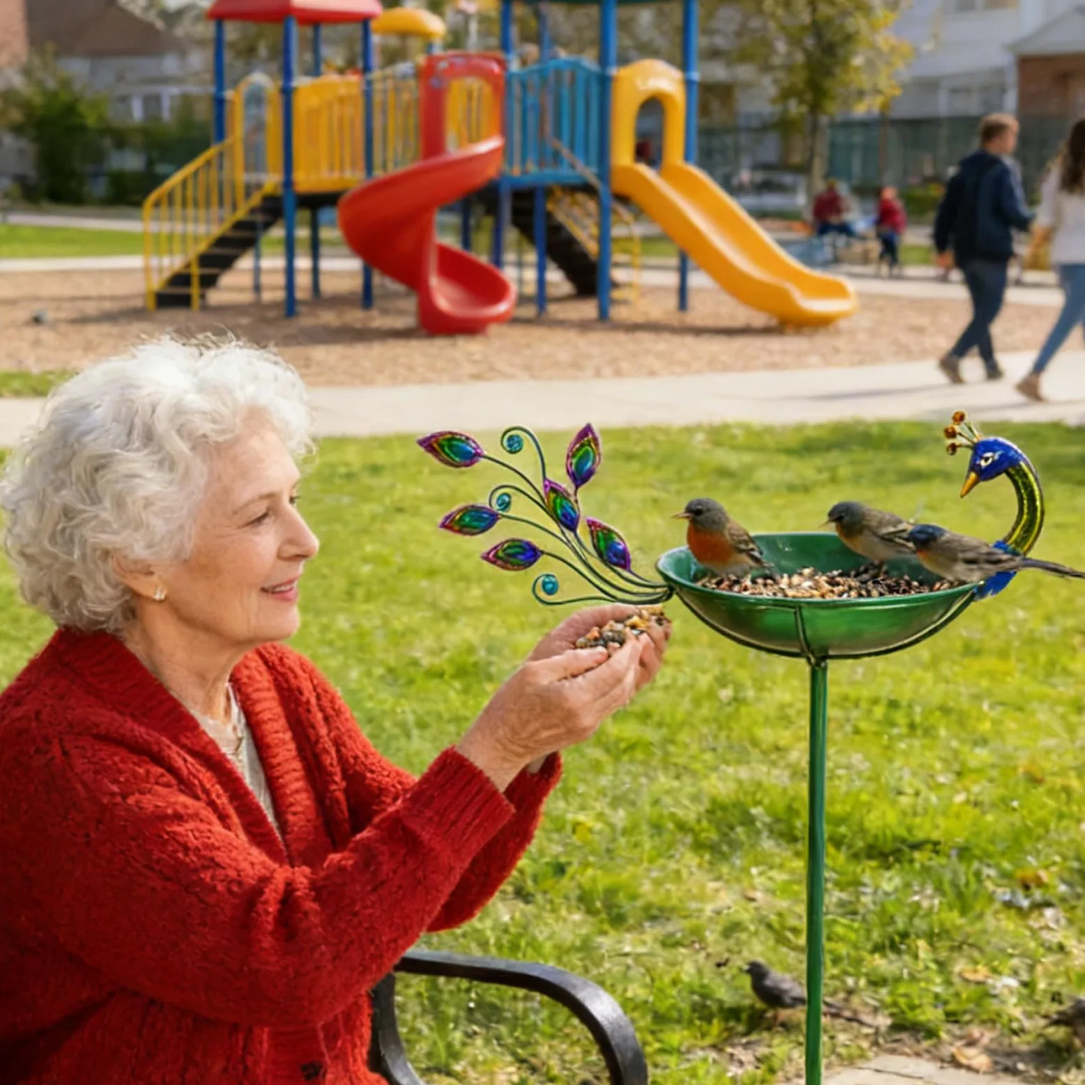 Bebedero para Pájaros Fabricados En Metal con Diseño De Animales | Bebedero de Jardín A Prueba de Óxido Para Balcón Terraza Patio Jardín Césped Decoración Colibríes y Estanque de