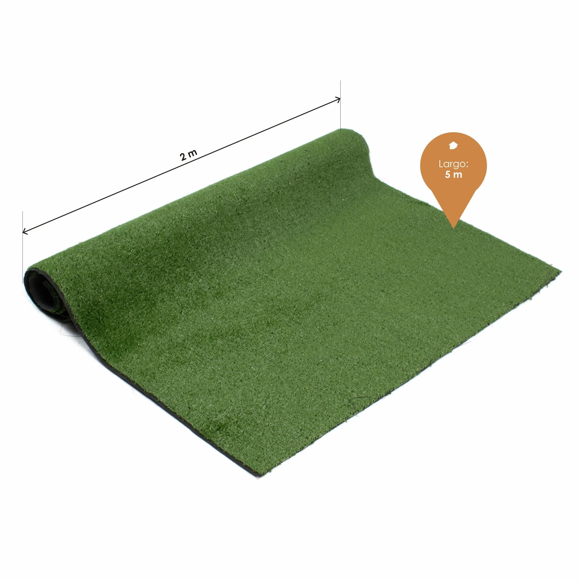 The Secret Home – Césped Artificial de 223 gr/m2 – Rollo de 5 x 2 m – Densidad 7 mm – Decoración para Interior y Exterior - Ideal para Terraza, Jardín, Piscina