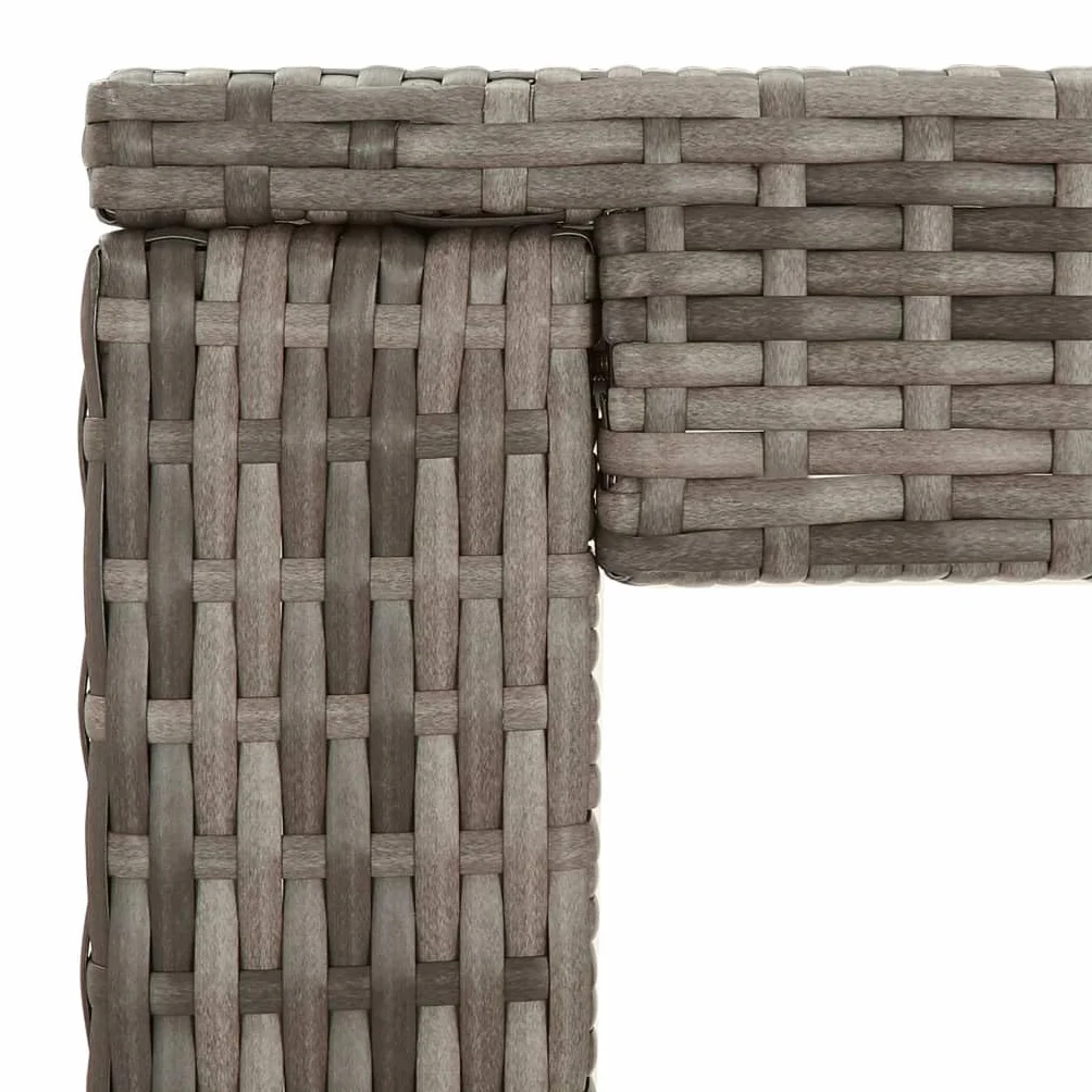 vidaXL Juego de Bar de jardín de 3 Piezas con Cojines ratán PE Gris, Mesa Alta y taburetes de Exterior, Juego de Bar, Juego de Muebles
