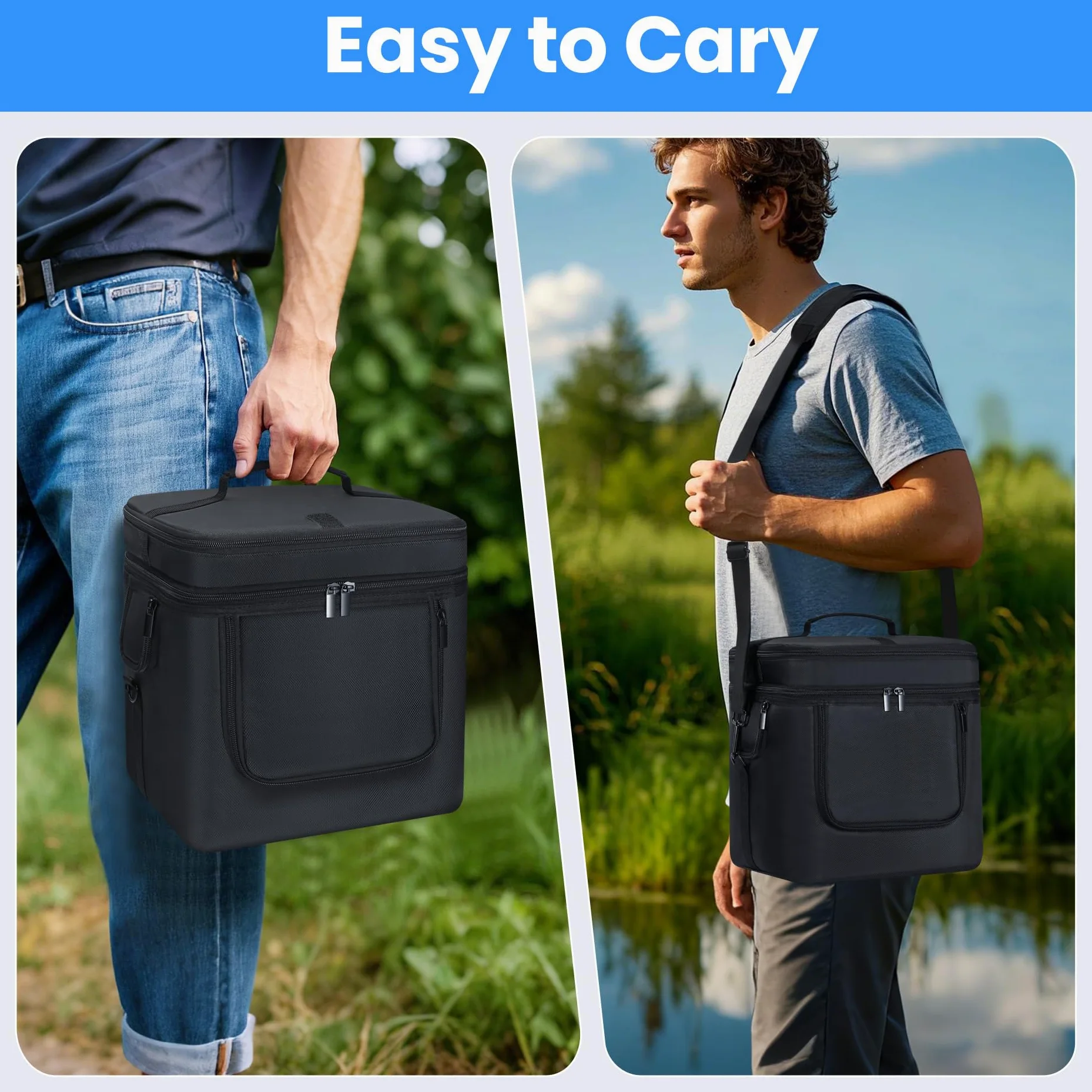 Funda de transporte compatible con ECOFLOW River 2 Pro, bolsa de viaje portátil para estación de energía con multipoclet para River 2 Pro, funda protectora para generador, bolsa de almacenamiento