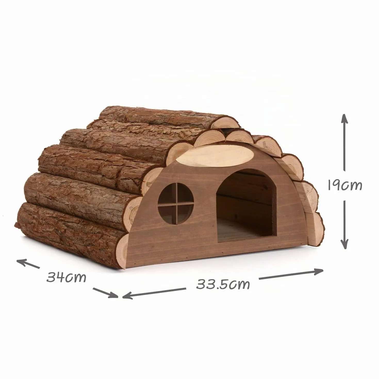 CKB LTD Casa de Erizo de Madera o Conejillo de Indias Refugio al Aire Libre Fuera de la casa de hábitat, el Hotel también se Puede Utilizar para hibernación hogar para Refugio de jardín 33,5x34x19cm