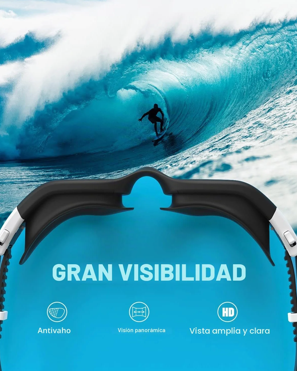 ZIONOR Gafas de natación G1 SE antivaho para adultos