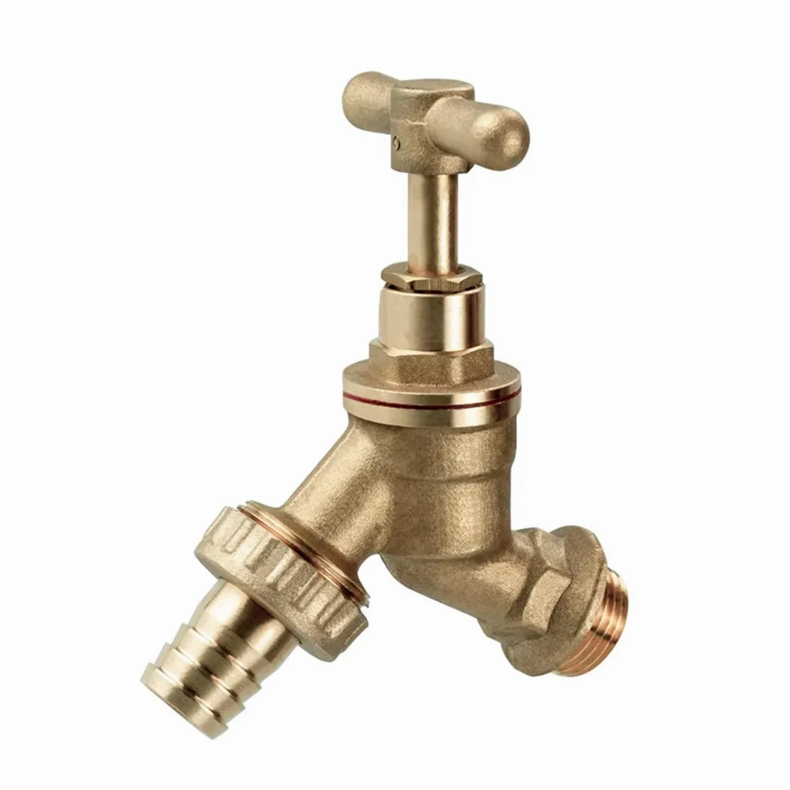 Grifos de jardín exteriores de 1/2" x 3/4", grifo de agua, válvula de cierre en forma de T, grifo