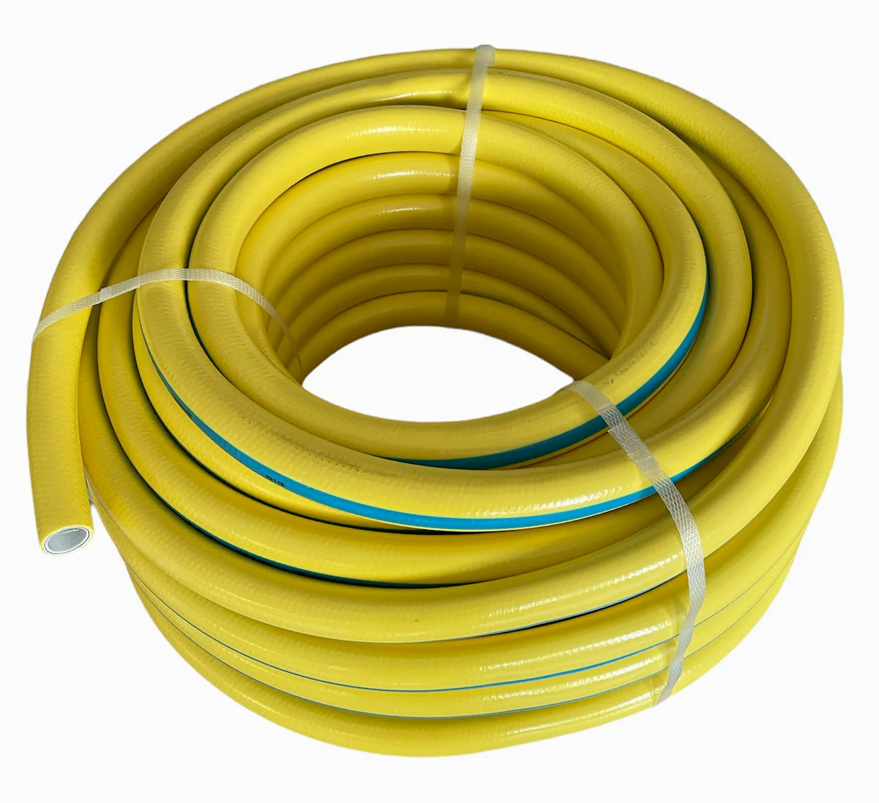 Manguera de riego para riego de 6 capas antitorsión amarilla flexible antialgas retinadas de jardín (Diámetro 3/4" - 15 metros)