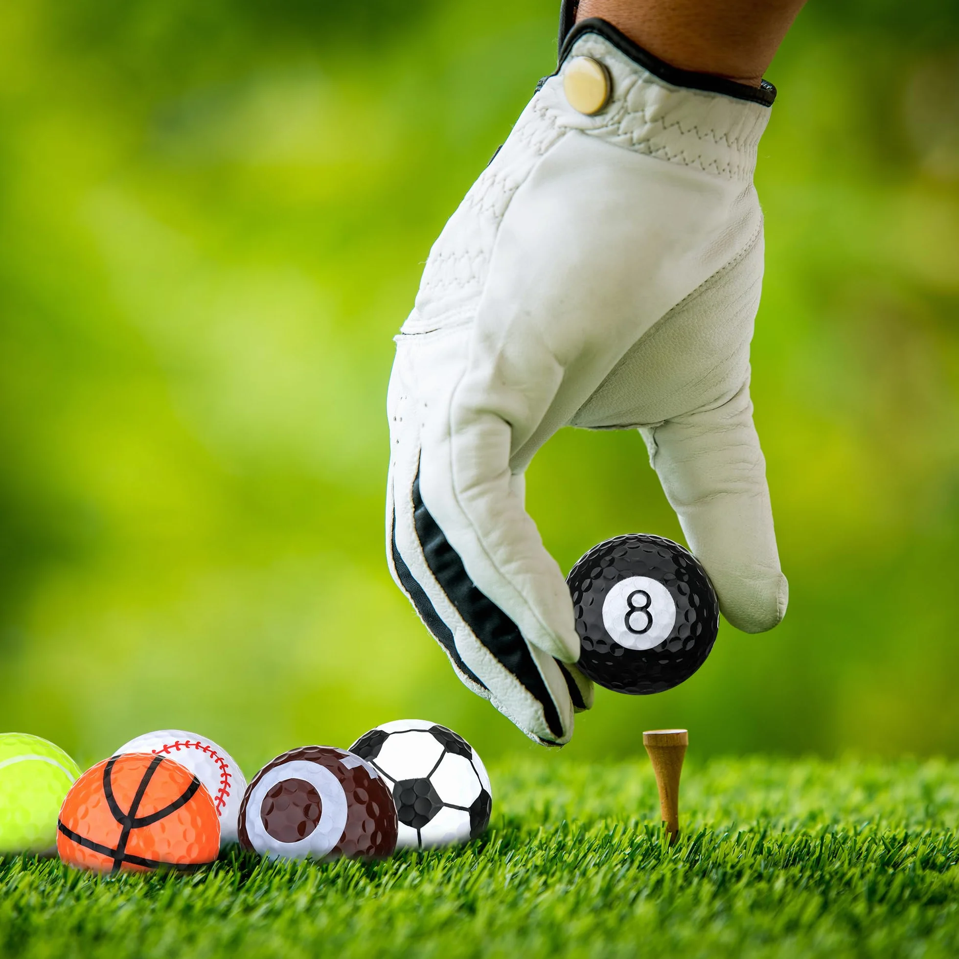Bolas de Golf Divertidas con Cubierta de Resina y Núcleo de Goma, Regalos para Golfistas