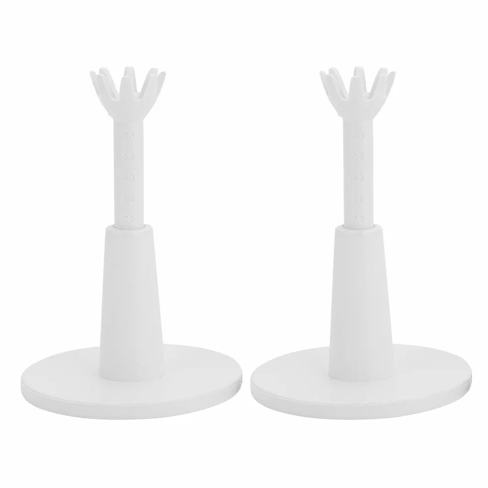 Nikou Accesorio de Golf 2 Piezas Tees de Altura Ajustable Entrenamiento Blanco