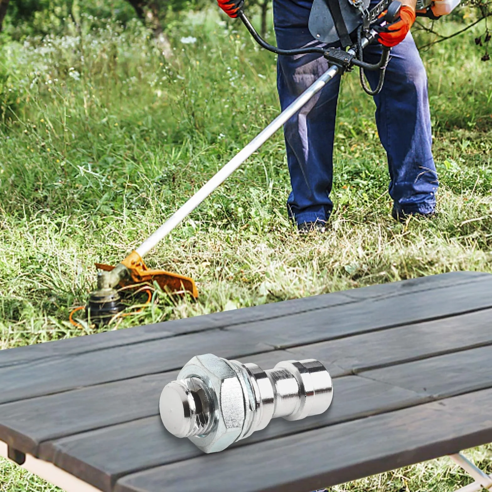 Kit de lavado de cubierta de cortacésped eficiente 737-04003D Accesorio de conexión rápida Boquilla de metal Juego de limpieza para equipos de jardín Stri mmers sopladores de nieve