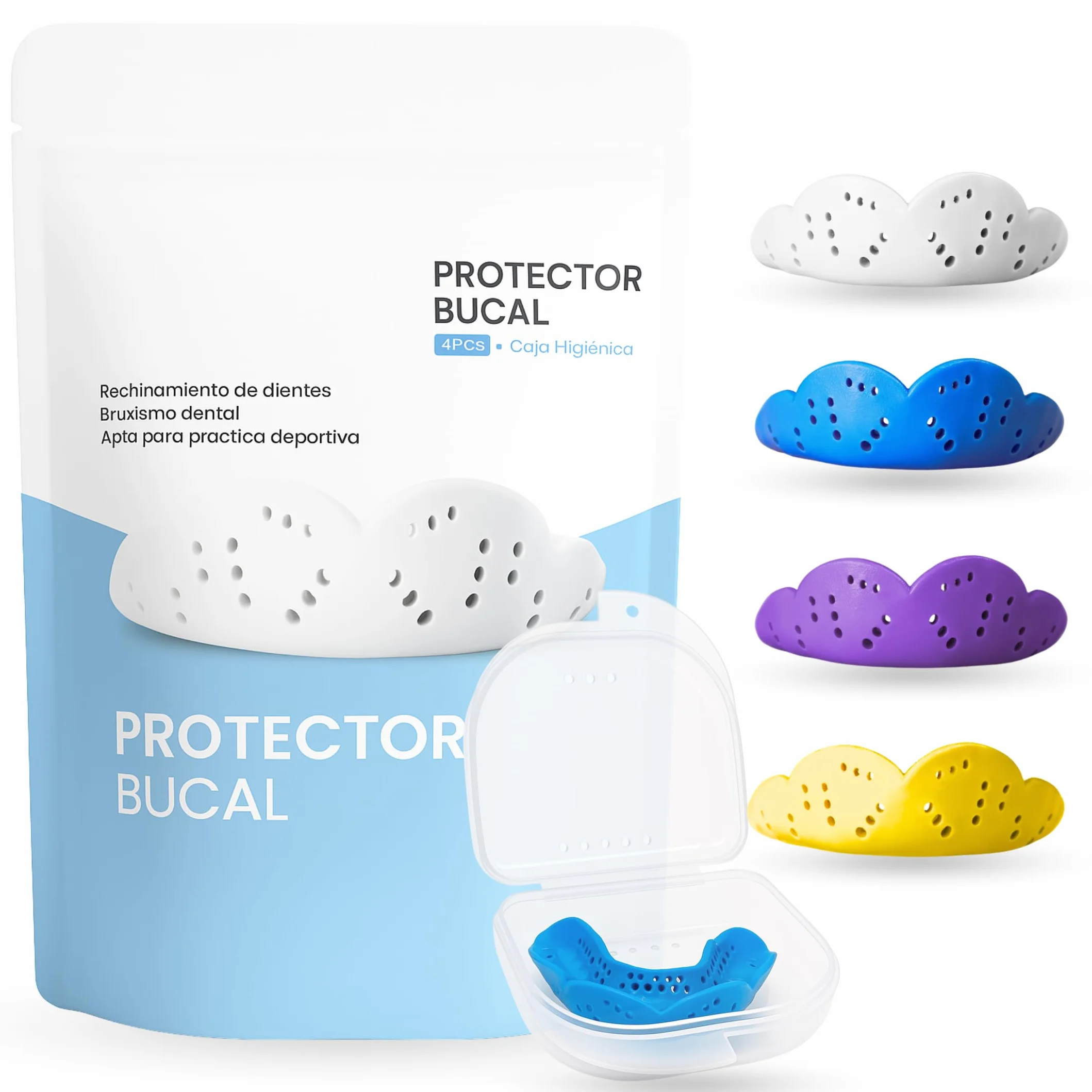 LittleCreators Ferula de Descarga Protector Bucal Pack 4 pcs Bruxismo Nocturno