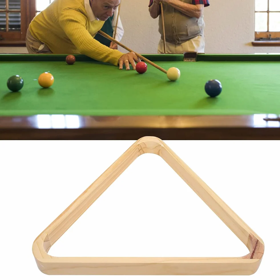 Estante para Bolas de Billar Triángulo de 8 Bolas de Madera Resistente