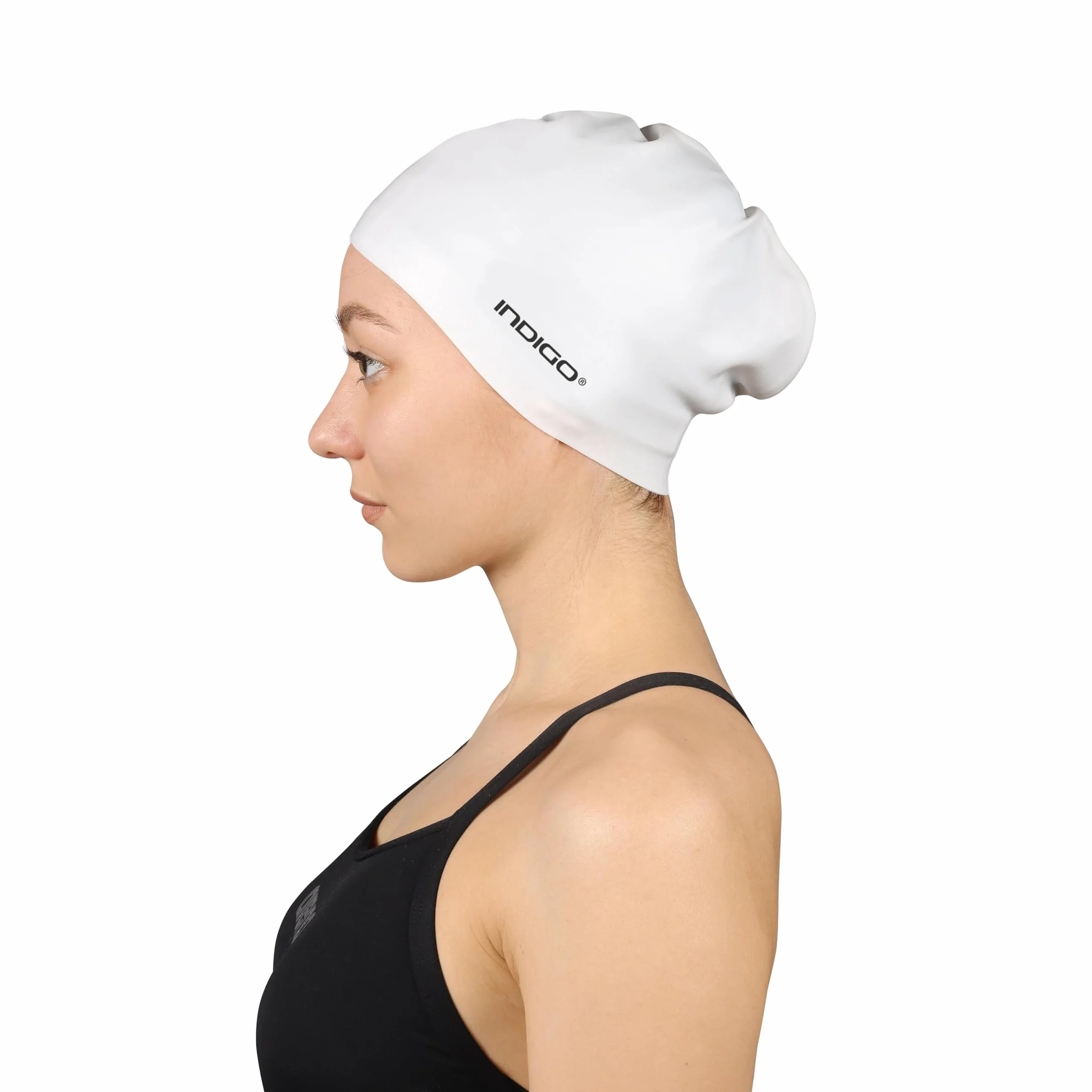 DRUNA Gorro de Natación de Silicona para Pelo Largo Mujeres