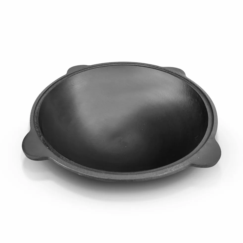 Kazan - Tapa de hierro fundido de 6 l de aluminio fundido de 33,5 cm de diámetro para Plov uzbeko de fondo plano WOK плов казан Kazan horno de fuego учак
