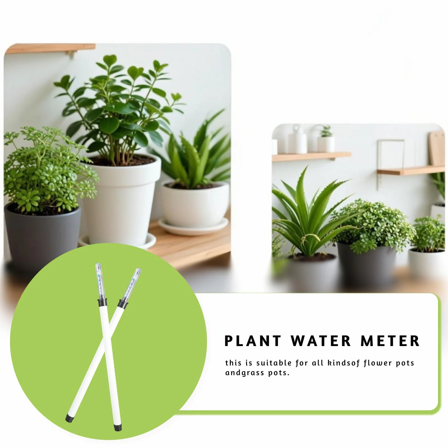Indicador De Gota De Agua Plantas 36cm para Jardín Interior Y Exterior Indicador De Nivel De Agua Hidropónico Fácil De Leer Compatible con Macetas Y Sistemas De Riego