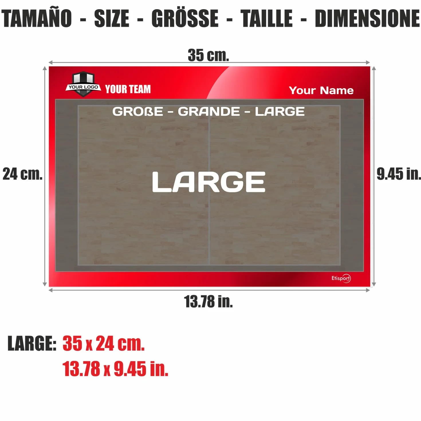 Personalizada Pizarra Táctica Baloncesto Entrenador 35 x 24cm Tablero Borrado Seco