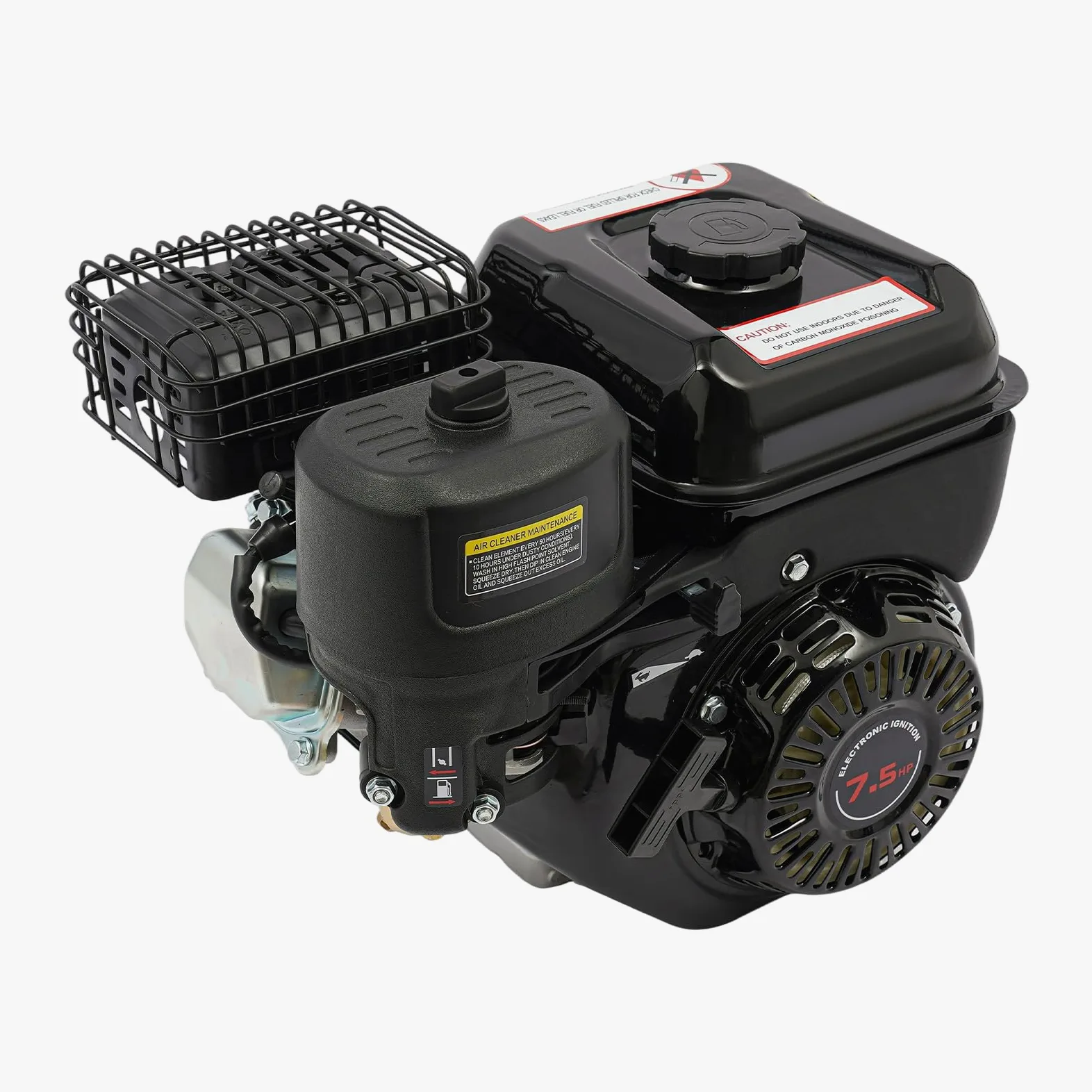 Motor de gasolina de 7,5 CV de 4 tiempos, 212 CC 3600 rpm, motor estacionario, motor industrial, duradero, bajo consumo de combustible, refrigeración por aire, motor Go Kart motor de repuesto, motor