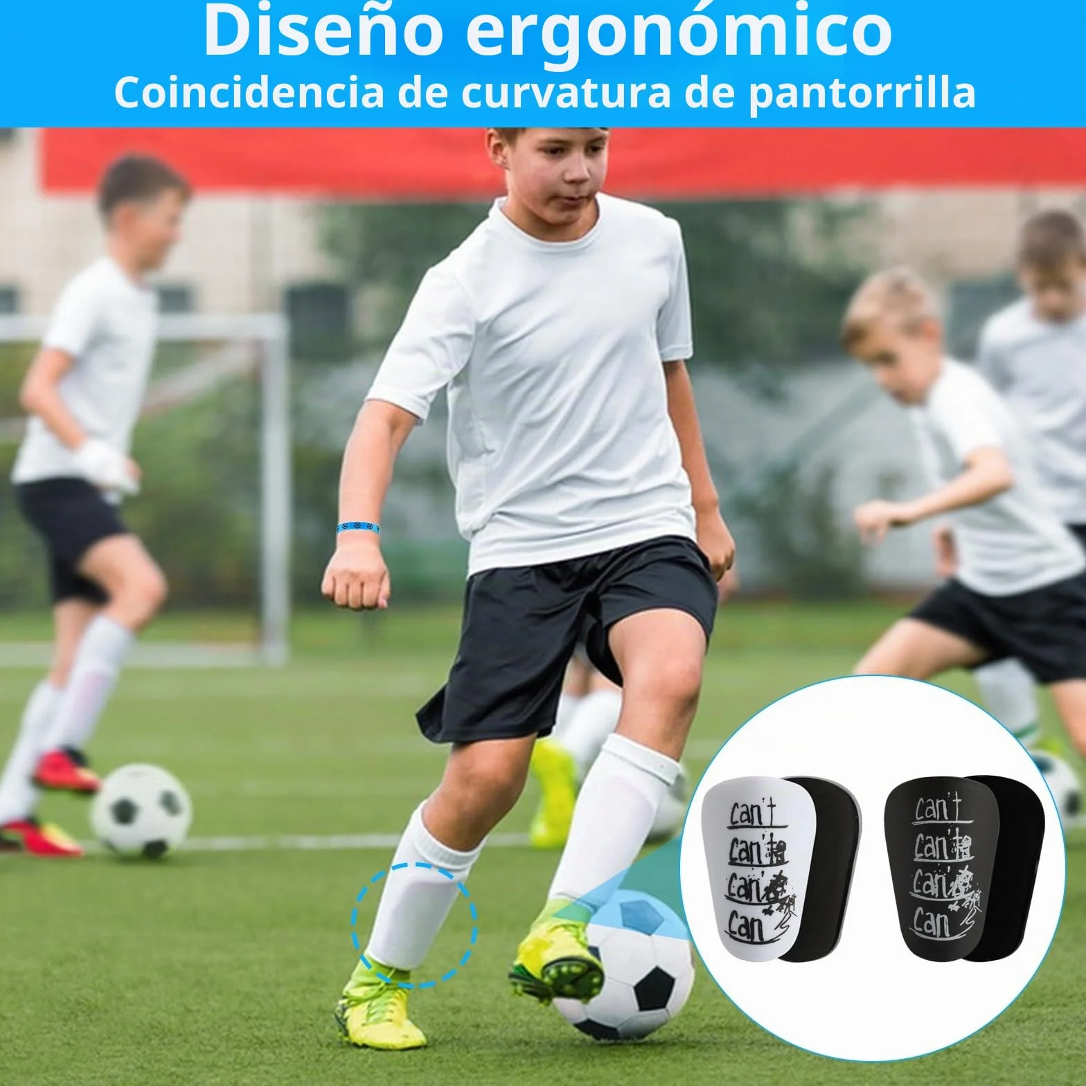 Espinilleras de fútbol mini para jóvenes niños niñas