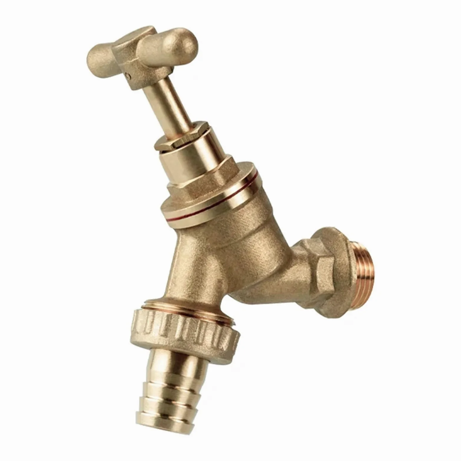 Grifos de jardín exteriores de 1/2" x 3/4", grifo de agua, válvula de cierre en forma de T, grifo